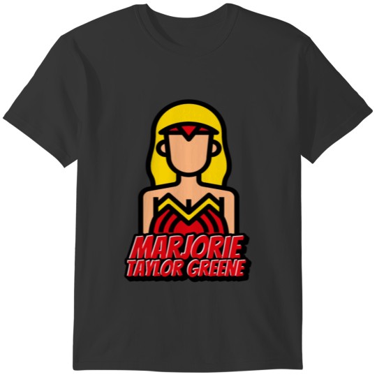 Comic book hero Marjorie Taylor Greene superhero T-shirt