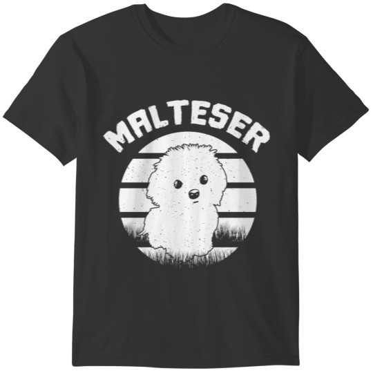 Cute Vintage Dog Maltese T-shirt