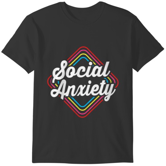 Social Anxiety Retro Vintage Graphic Anxiety T-shirt