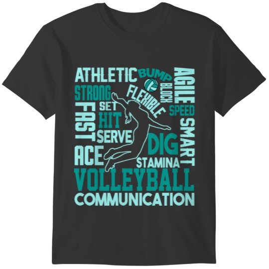 Girls Volleyball Player Traits And Terms Great Tea T-shirt