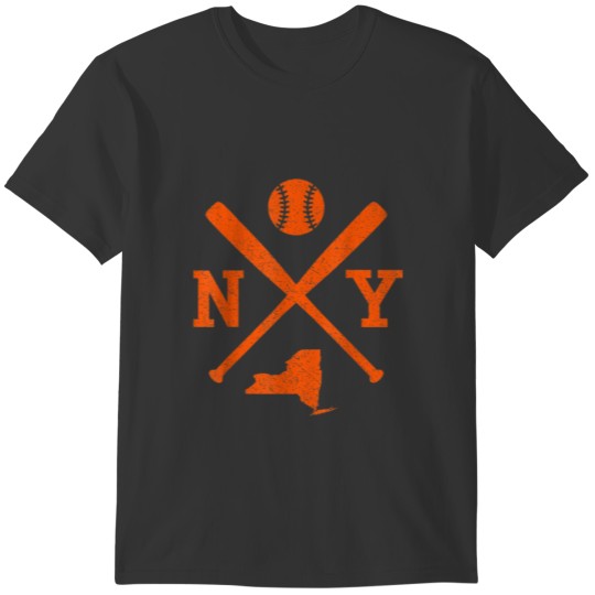Retro New York Baseball Bats Vintage NY Fan christ T-shirt