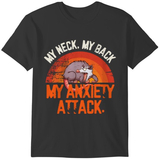 Opossum - Anxiety Attack - Mental Health Awareness T-shirt