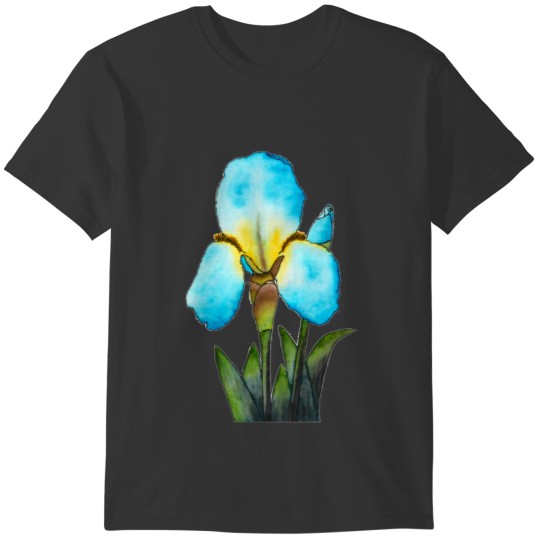Blue Iris Watercolor T-shirt