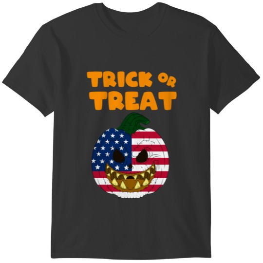 Trick Or Treat Funny Halloween Men American Horror T-shirt