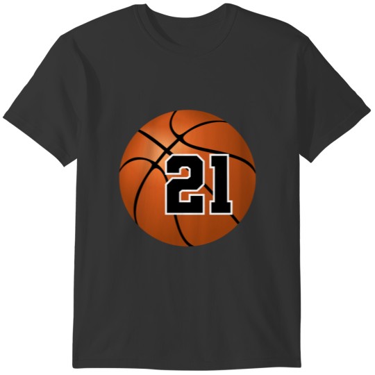 Basketball Number #21 T-shirt
