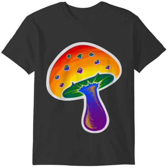 LGBTQIA Rainbow Pride Mushroom T-shirt