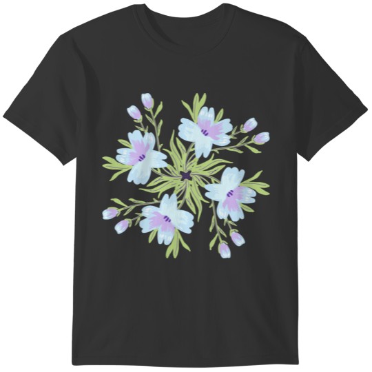 Flower plants pattern T-shirt