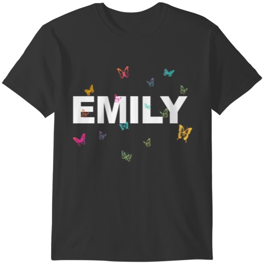 Emily - Beautiful name with butterflies for Girls T-shirt