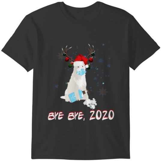 Great Pyrenees Dog Bye Bye 2020 Christmas New Year T-shirt