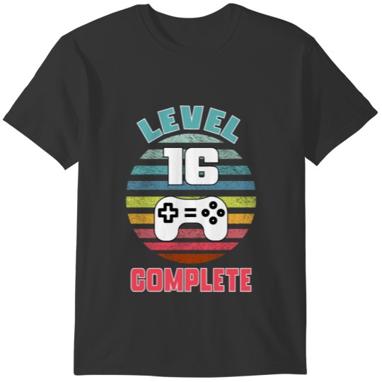 Level 16 Complete Birthday Gift Gamer Nerd T-shirt