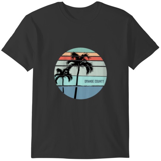 Cool Orange County California Palm Tree Vacation T-shirt
