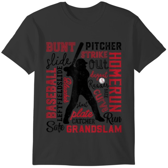 Baseball For Boys Men Gift Batter Pitcher Catcher T-shirt