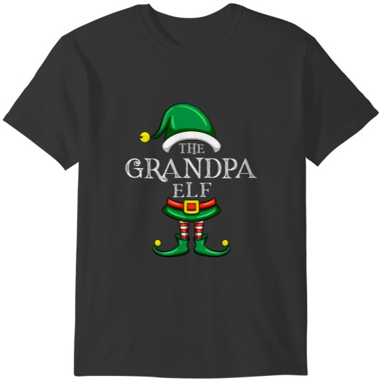 The Grandpa Elf Matching Family Christmas Pajama T-shirt