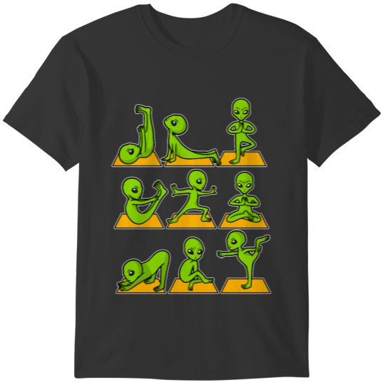 Alien Extraterrestrial Yoga Meditation T-shirt