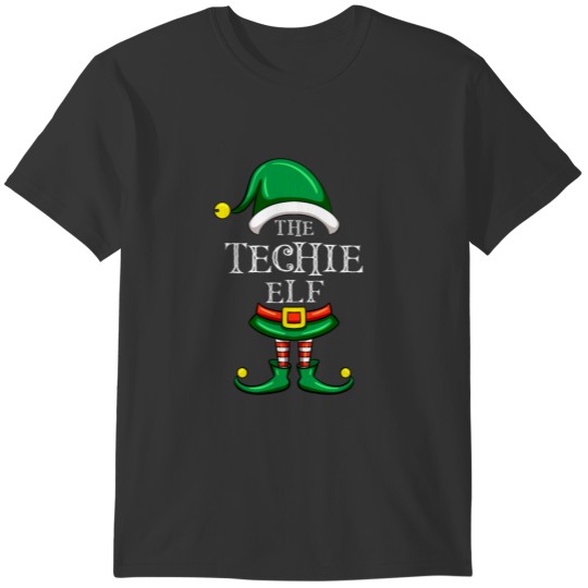 The Techie Elf Matching Family Christmas Pajama T-shirt