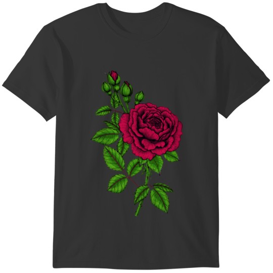 Faded Green Rose T-shirt
