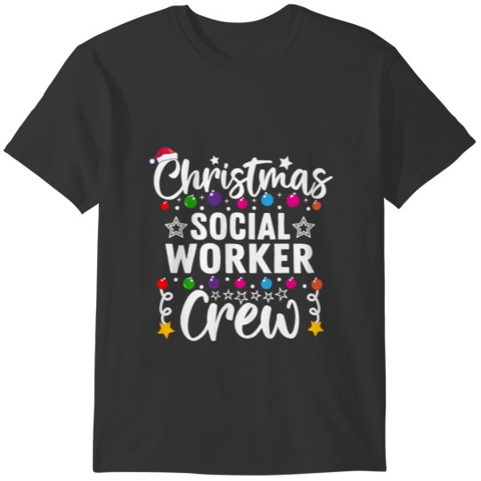 Christmas Social Worker Crew Social Worker Grad Bs T-shirt