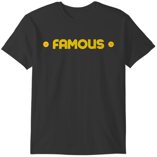 Famous Yellow Word With Stars T-shirt
