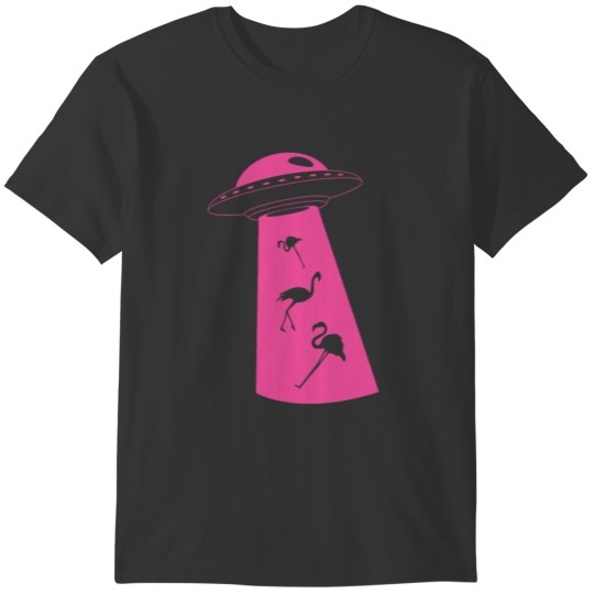 Alien UFO Flamingo Extraterrestrial Funny Gift T-shirt