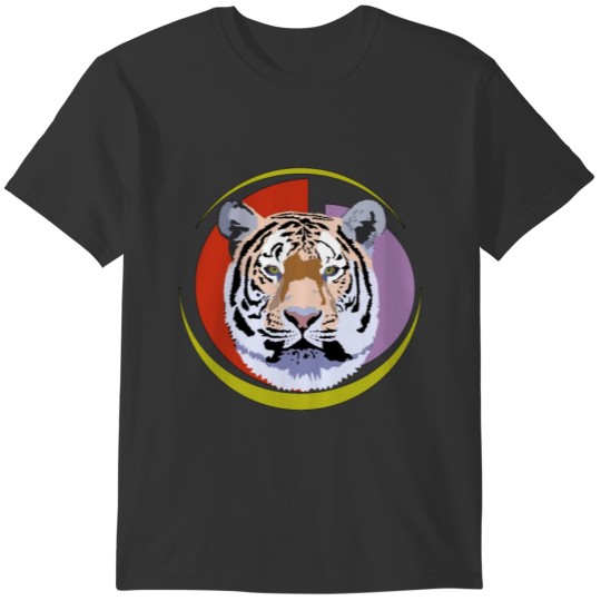 Colorful Tie Dye Tiger Face Happy New Year Of The T-shirt