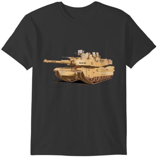 Army Main Battle Tank M1A1 wo Txt X 300 T-shirt