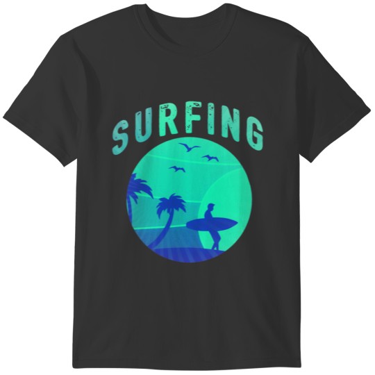Surfing Surfer Gift Wave Surfboard wave T-shirt