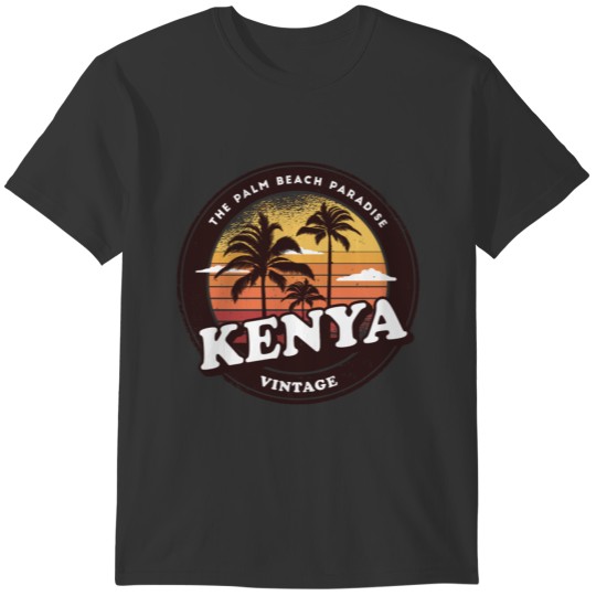 Kenya Vintage Beach Design T-shirt