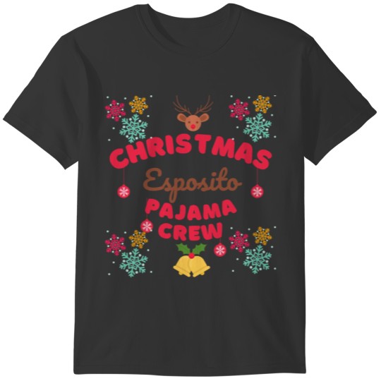 This Is My Esposito Christmas Pajama Crew Design T-shirt