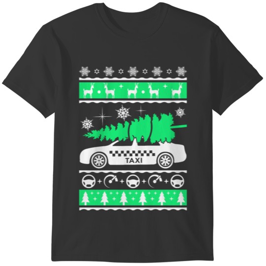 Funny Taxi Carrying Christmas Tree T-shirt