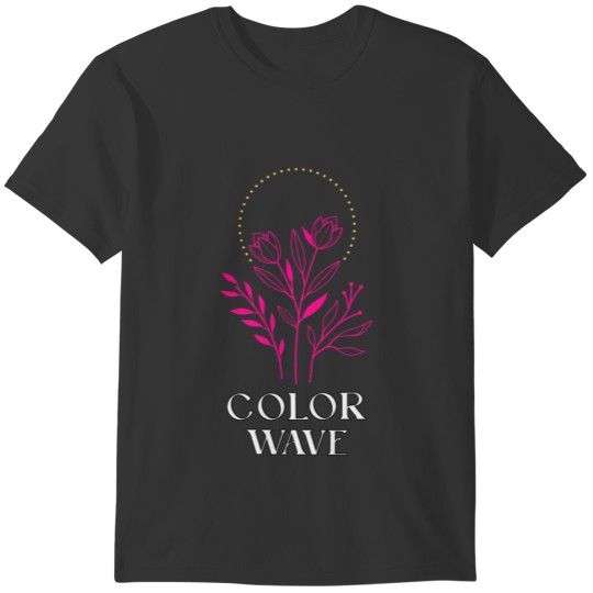 Color Wave Simple Pink Lily T-shirt