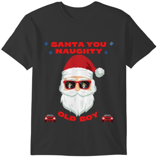 SANTA YOU NAUGHTY OLD BOY, CHRISTMAS FUNNY COOL T-shirt