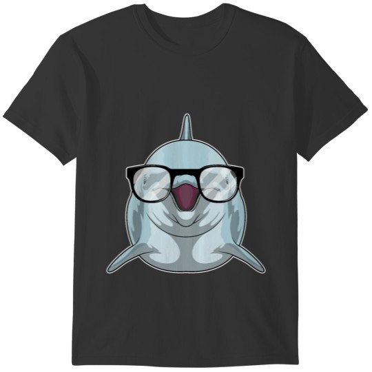 Dolphin as Nerd with Glasses T-shirt