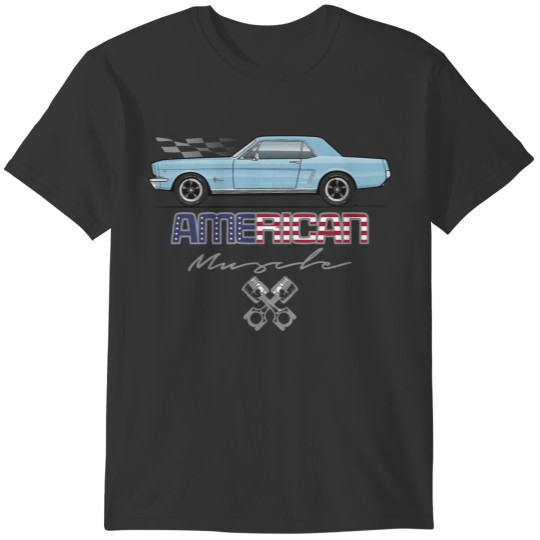 American Muscle Silver Blue T-shirt