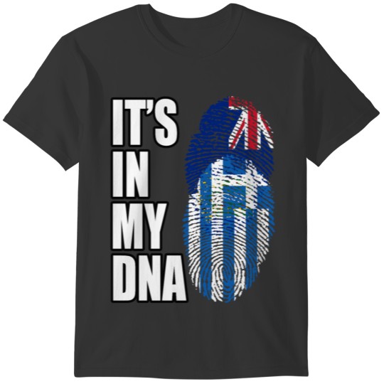 Greek And Virgin Islander Mix DNA Flag Heritage T-shirt