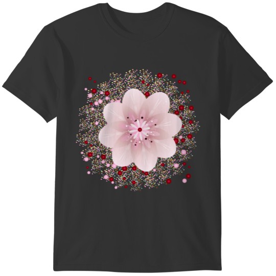 fancy pink flower with pollen T-shirt