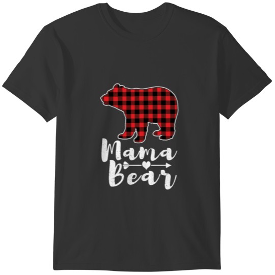 Mama Bear Plaid Pattern Mom Mama Mother's Day T-shirt