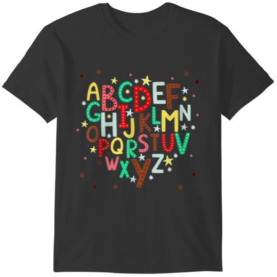 Love Teacher T shirt Funny Alphabet Back to School T-shirt