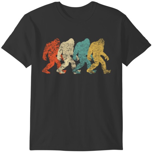 Bigfoot Silhouette Retro Pop Art Sasquatch Graphic T-shirt