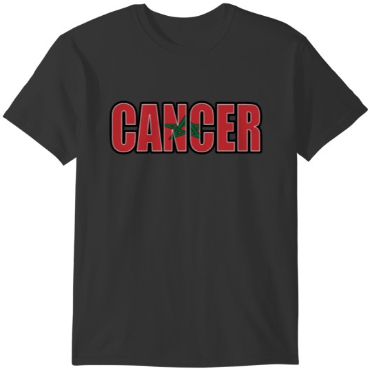 Cancer Moroccan Horoscope Heritage DNA Flag T-shirt