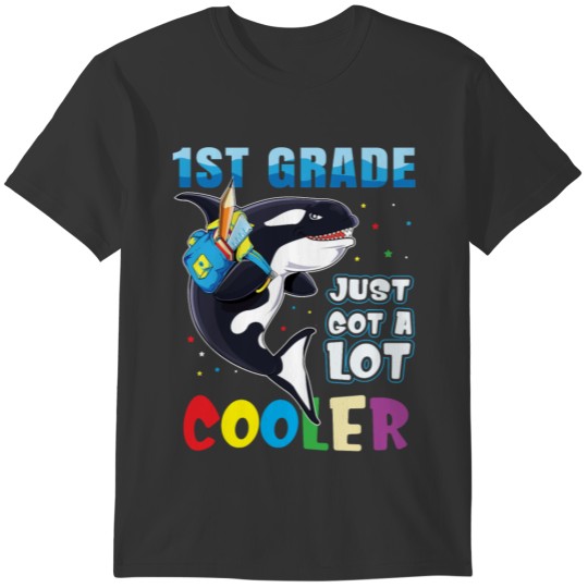 Teacher Teach Cute 1st Grade Orca Whale T First Gr T-shirt