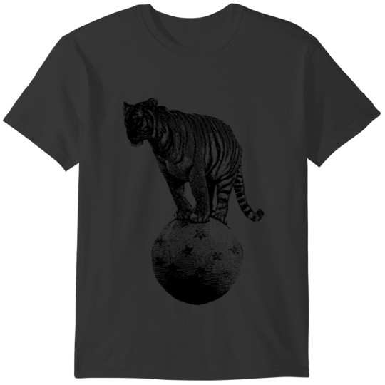 Tiger on a Ball Vintage Circus Vibes T-shirt