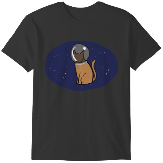 cat space pet astronaut T-shirt