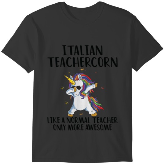 Italian Teacher Unicorn T-shirt