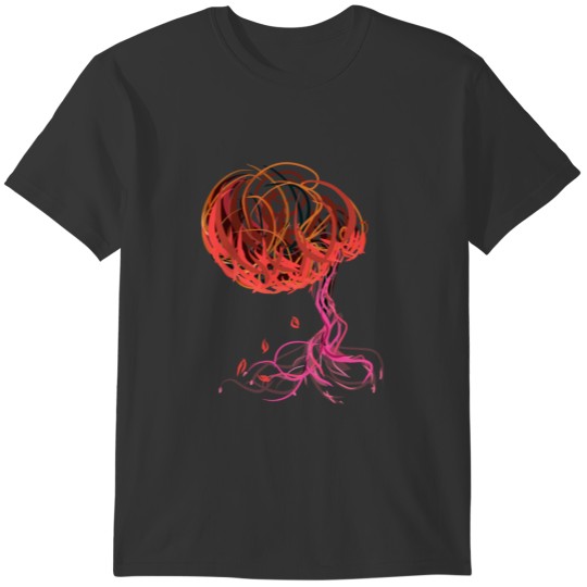 tree nature autumn symbol leaves abstract T-shirt