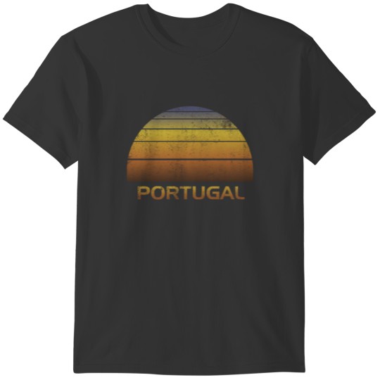 Vintage Sunset Family Vacation Souvenir Portugal T-shirt
