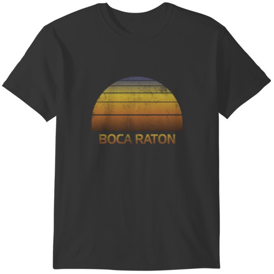 Vintage sunset Boca Raton Florida Family Vacation T-shirt