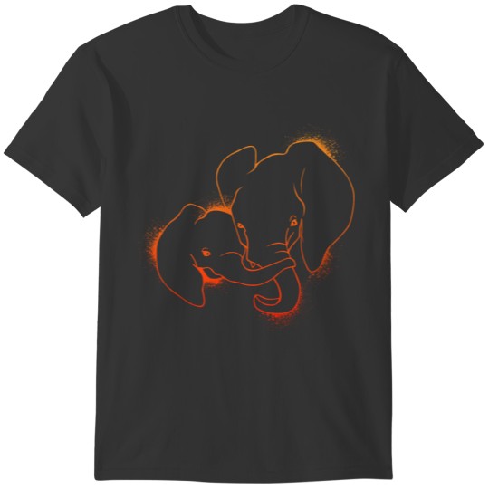 Cute Elephant Mama Baby T-shirt