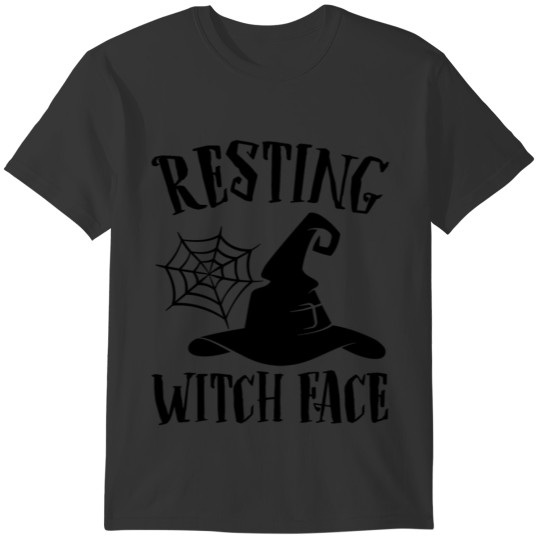Women's Halloween Resting Witch Face Ladies T-shirt