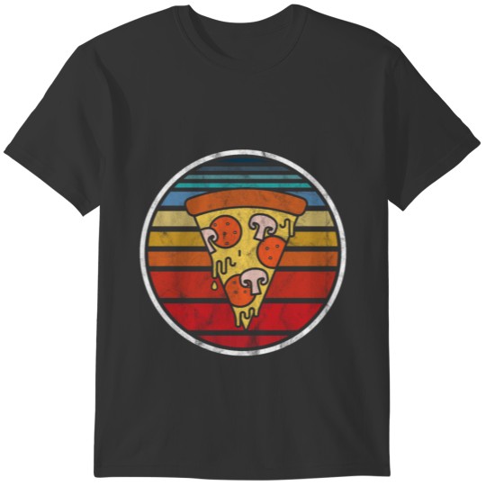 Retro Mushroom Pizza Pepperoni T-shirt