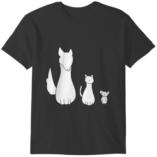 cat dog mouse animals icon T-shirt